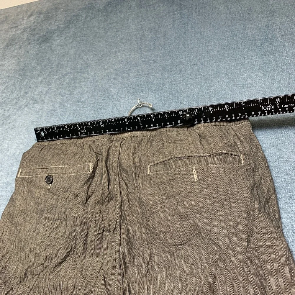 Abercrombie & Fitch Chino Pants Men Large Brown Herringbone Stretch Skinny Taper